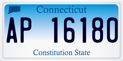CT license plate AP16180