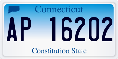 CT license plate AP16202