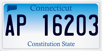 CT license plate AP16203
