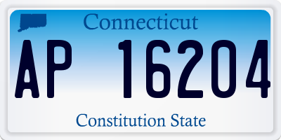 CT license plate AP16204