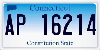CT license plate AP16214