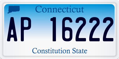 CT license plate AP16222
