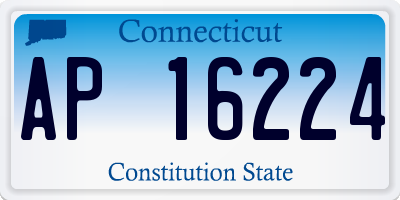 CT license plate AP16224