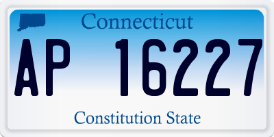 CT license plate AP16227