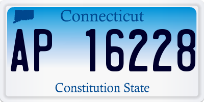CT license plate AP16228