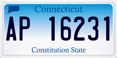 CT license plate AP16231