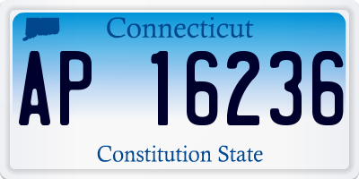 CT license plate AP16236