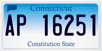 CT license plate AP16251