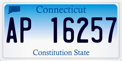 CT license plate AP16257