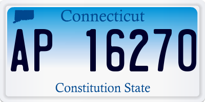 CT license plate AP16270