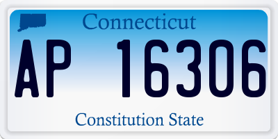 CT license plate AP16306