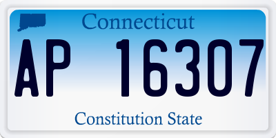 CT license plate AP16307