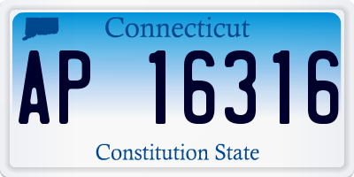 CT license plate AP16316