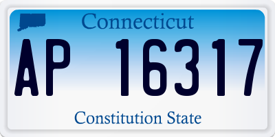 CT license plate AP16317