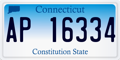 CT license plate AP16334