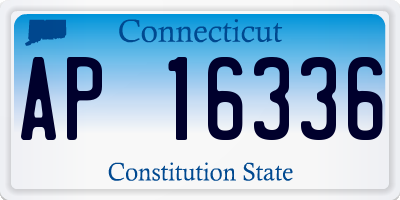 CT license plate AP16336