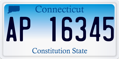CT license plate AP16345