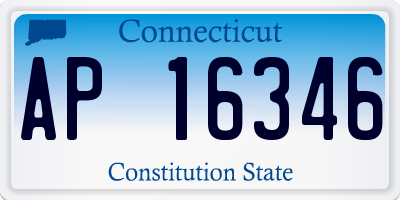 CT license plate AP16346