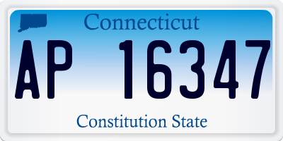 CT license plate AP16347