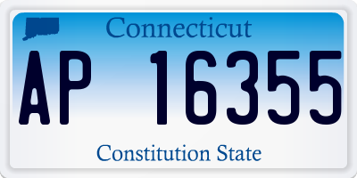 CT license plate AP16355