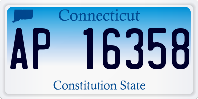 CT license plate AP16358