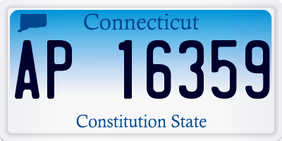 CT license plate AP16359