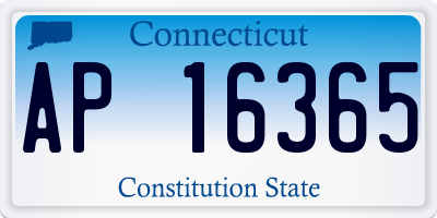 CT license plate AP16365