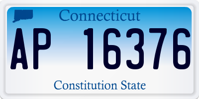 CT license plate AP16376