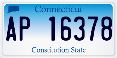 CT license plate AP16378