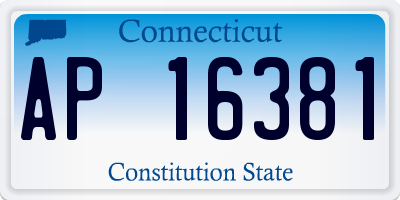 CT license plate AP16381