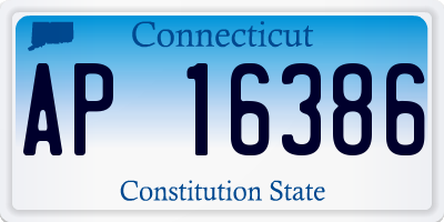CT license plate AP16386