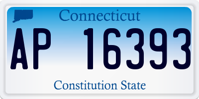 CT license plate AP16393