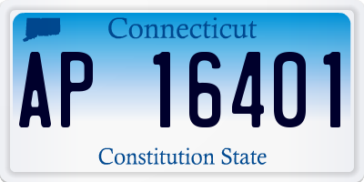 CT license plate AP16401