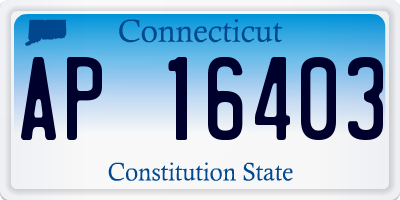 CT license plate AP16403