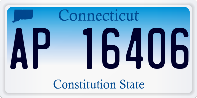 CT license plate AP16406