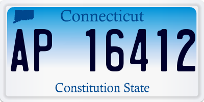 CT license plate AP16412