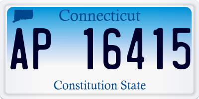CT license plate AP16415