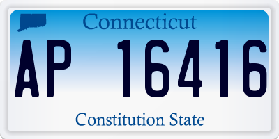 CT license plate AP16416