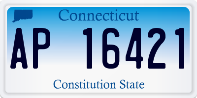 CT license plate AP16421