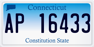 CT license plate AP16433