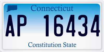 CT license plate AP16434