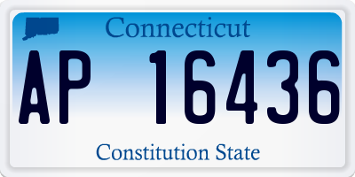 CT license plate AP16436
