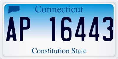 CT license plate AP16443