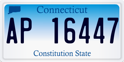 CT license plate AP16447