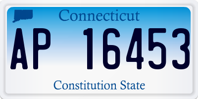 CT license plate AP16453