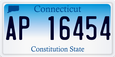 CT license plate AP16454
