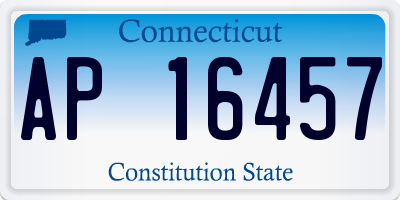 CT license plate AP16457