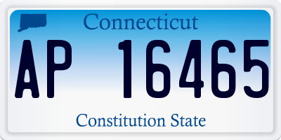 CT license plate AP16465