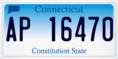 CT license plate AP16470