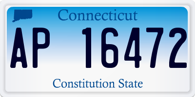 CT license plate AP16472